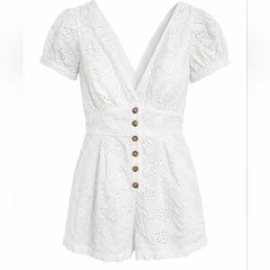 MAJORELLE Star Studded White Romper Size Small